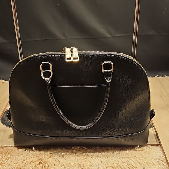 Coach Black Satchel with Gold Accents - Picture 9 of 9